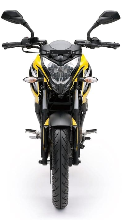 Yellow and Black Sport Motorcycle Front View Phone Wallpaper