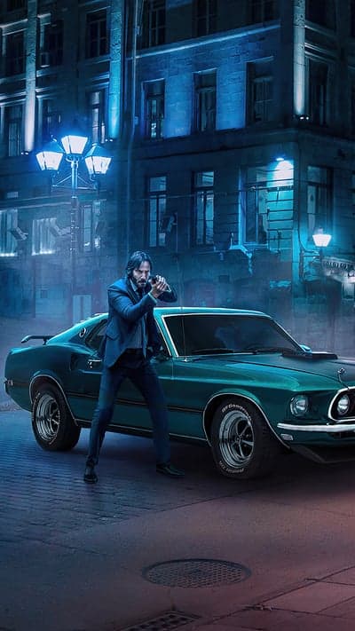 Prowler in Blue - John Wick's Urban Pursuit