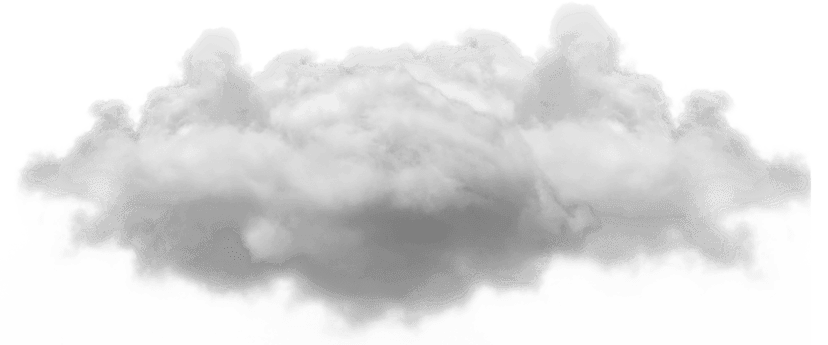 Stratus cloud monochrome illustration features soft grayscale edges and a wispy vapor texture on a clear base.