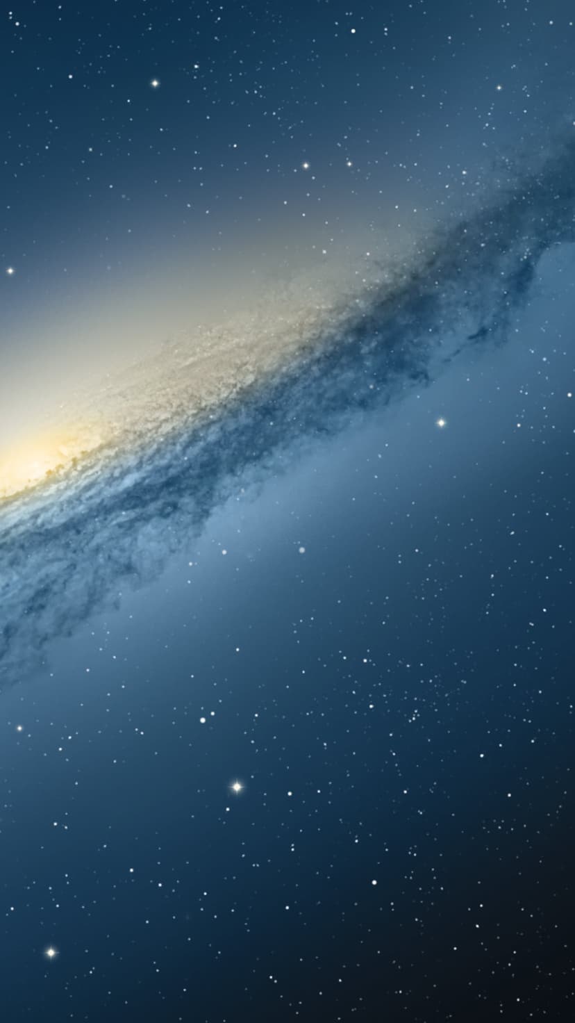 Luminous violet nebula clouds and white stars scattered across the vast blackness of deep interstellar space.