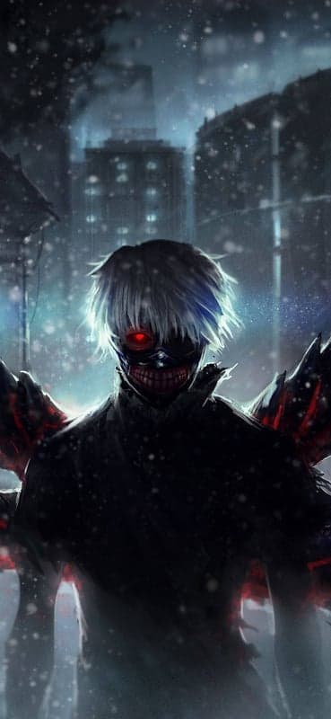Ken Kaneki Tokyo Ghoul Masked Portrait Mobile Wallpaper