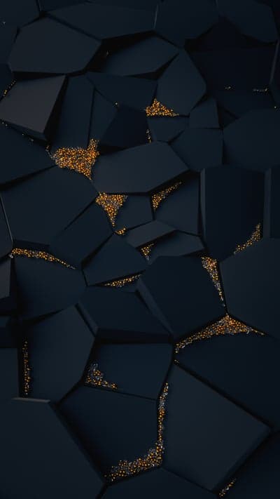 Dark Abstract Cracks with Golden Glittery Filling