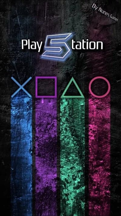PlayStation 5 Logo with Iconic Button Symbols