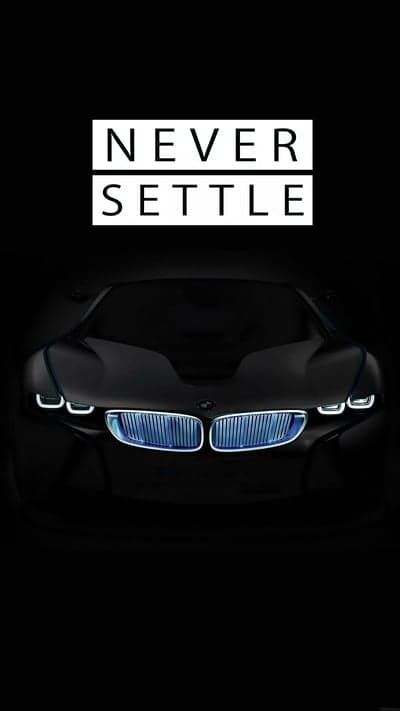 Never Settle BMW Concept Car Futuristic Phone Wallpaper