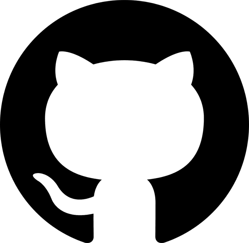 GitHub Octocat emblem silhouette in solid black ink style centered on a transparent background for developers.