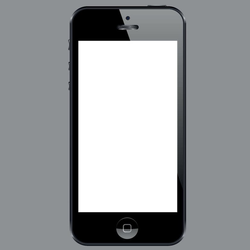 iPhone smartphone hardware displays classic tactile home buttons alongside modern pill-shaped sensor cutouts.