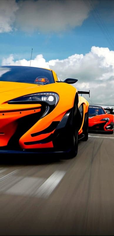 McLaren Racing Cars on Track