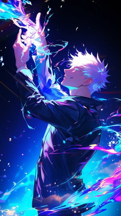 Satoru Gojo Jujutsu Kaisen Luminous Energy Mobile Wallpaper