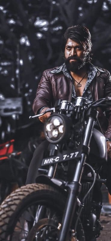 Rocky Bhai on Motorcycle, KGF Star Yash