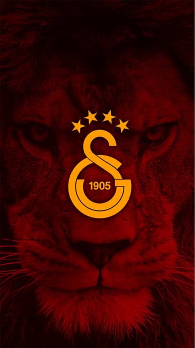Galatasaray Lion Logo with Stars and 1905 Year