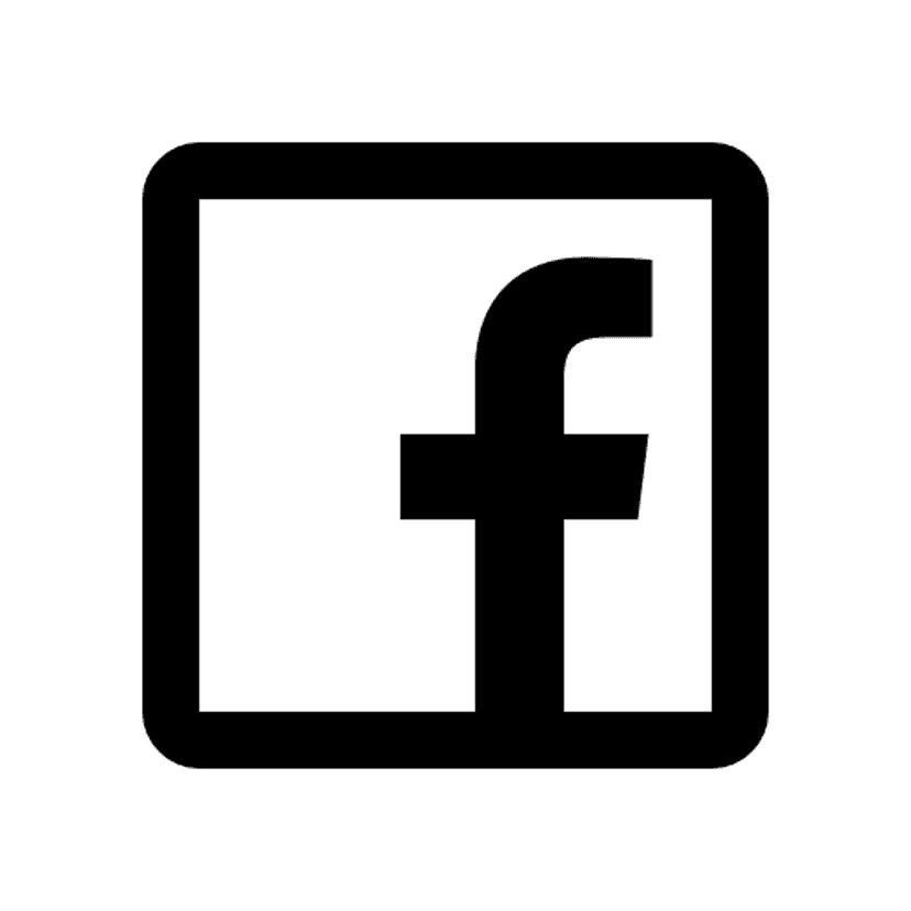 Facebook logo featuring a white lowercase f inside a solid blue rectangle with sharp corners and flat style.