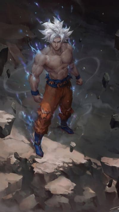 Goku - Perfected Ultra Instinct on Rocky Terrain