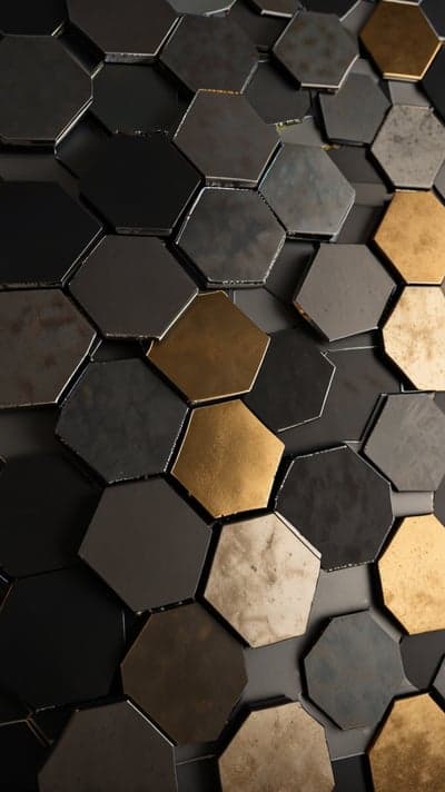 Abstract Hexagonal Metal Texture Background