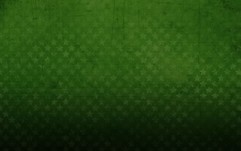 Faded star patterns overlaying a dark green gradient background with a grainy, distressed surface texture.