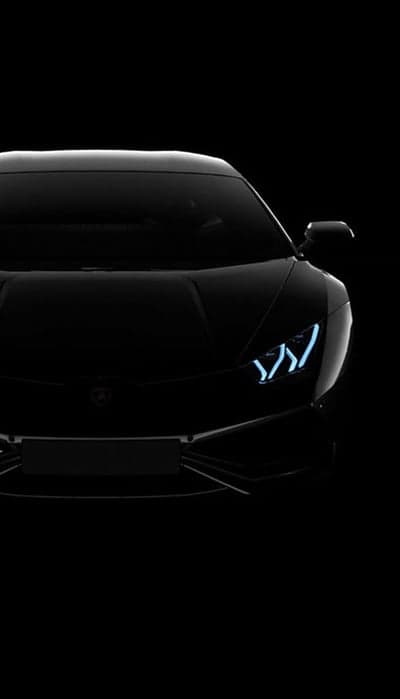 Lamborghini Aventador Headlight Glow Dark Phone Background