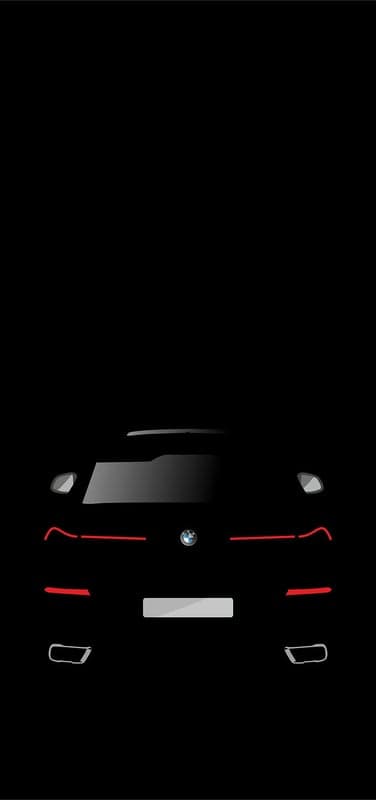 BMW Stealth Tail Light Minimalist Mobile Wallpaper