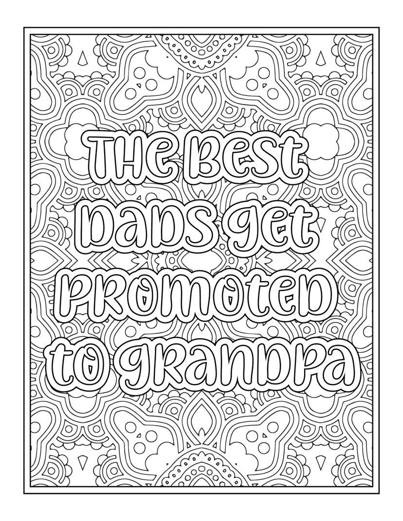 Grandpa quote typography features bold black lettering and decorative line art on a transparent background.
