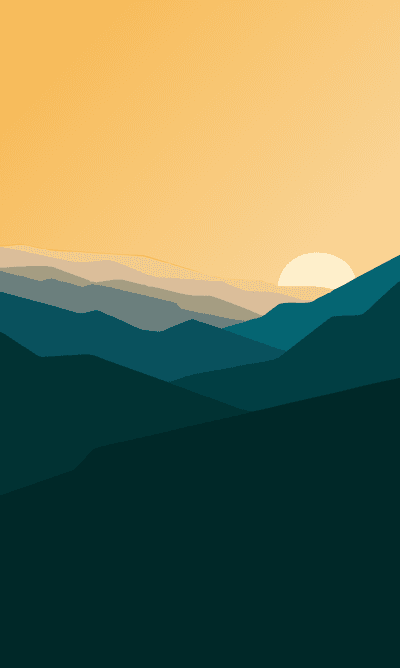 Minimalist Mountain Sunset Scenery