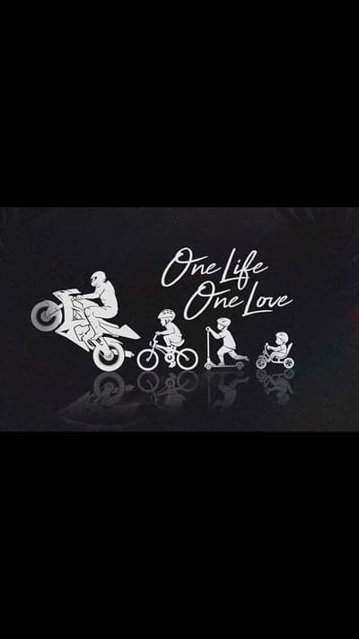 One Life One Love Motorcycle, Bike, Scooter, Trike Art