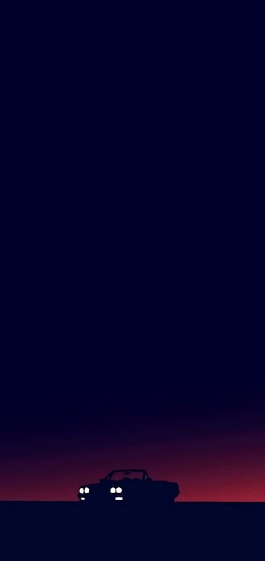 Vintage Convertible Silhouette at Dusk