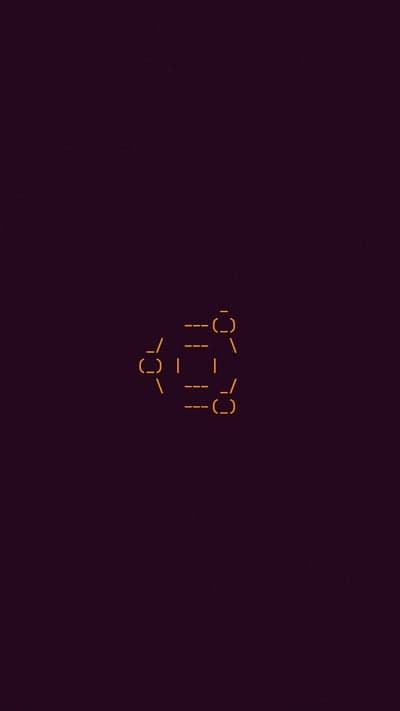 Ubuntu Logo Made of ASCII Characters