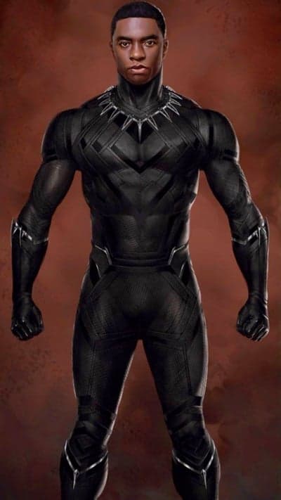 King T'Challa Black Panther Suit Phone Background
