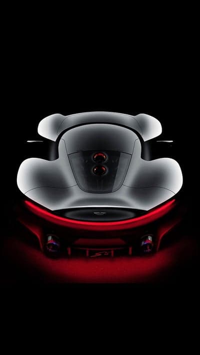 McLaren P1 Rear Taillights Red Glow Mobile Wallpaper