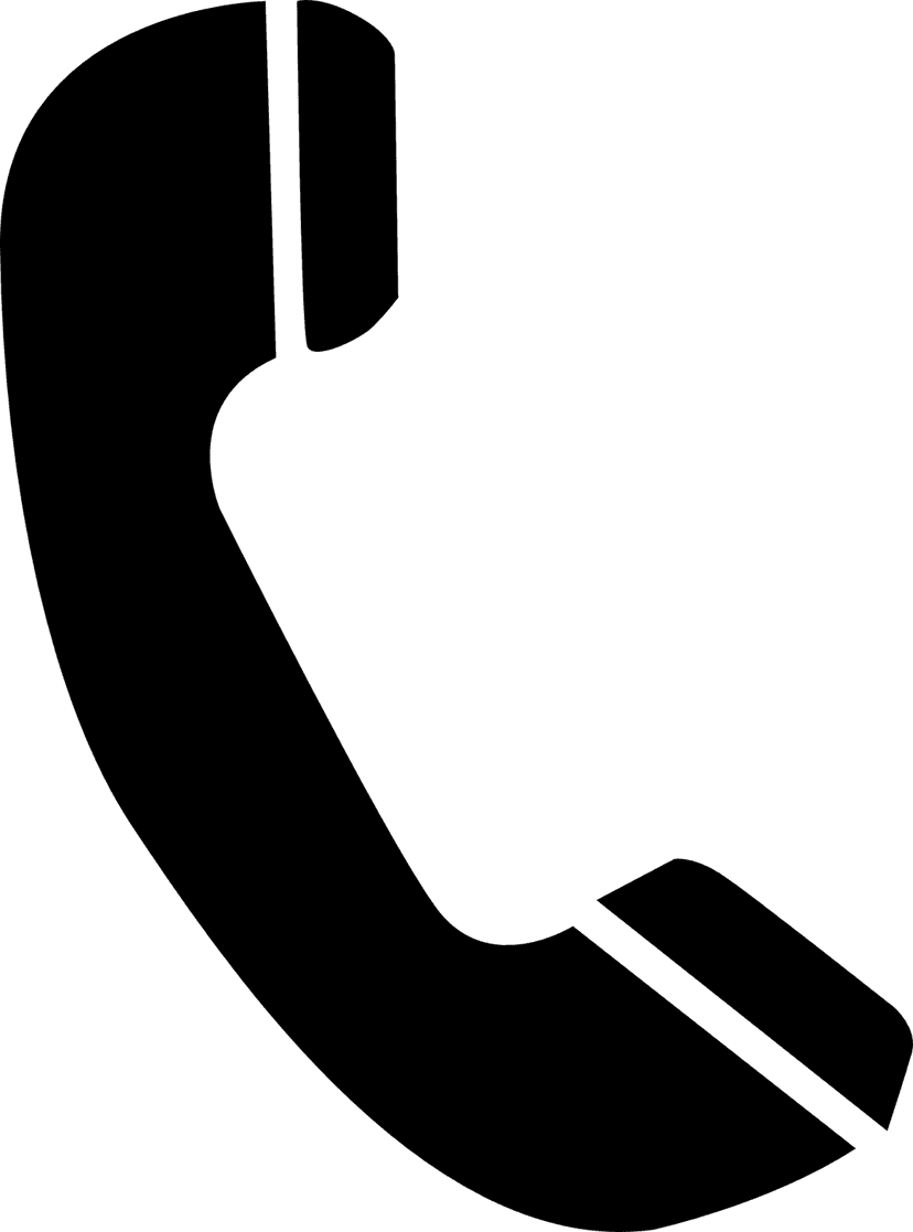 Mobile handset icon held by a human hand featuring a clean minimalist style on a transparent background layer.