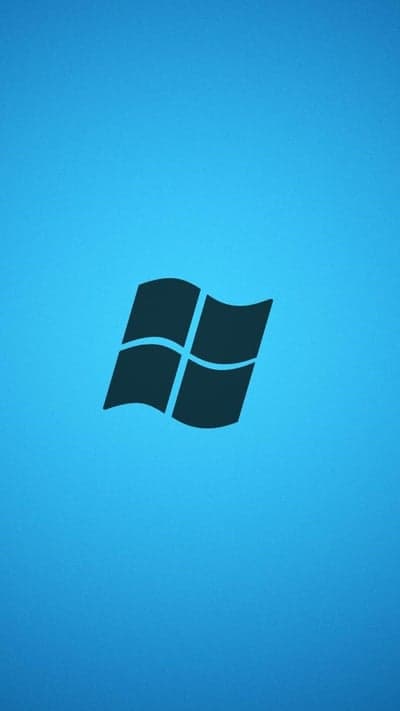 Windows Logo on Blue Gradient Background Wallpaper