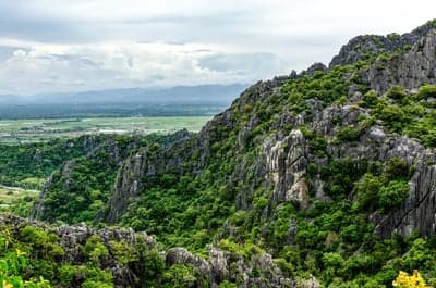 Lush Green Mountains and Valley Landscape