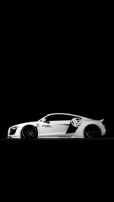 White Audi R8 LB Performance Custom Sports Car