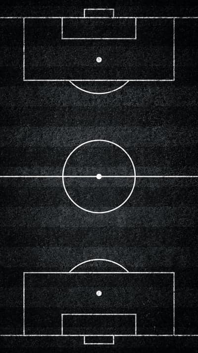 Abstract Dark Soccer Field with White Lines and Ball