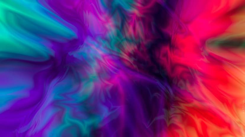 Intricate swirls of neon purple, teal, and pink flow together in a seamless, marble-like liquid abstract pattern.