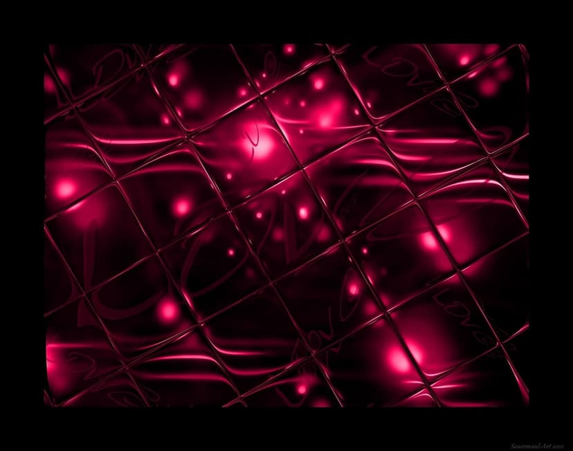 Magenta light beams and glowing sparks form a geometric grid pattern over a dark, high-contrast background.