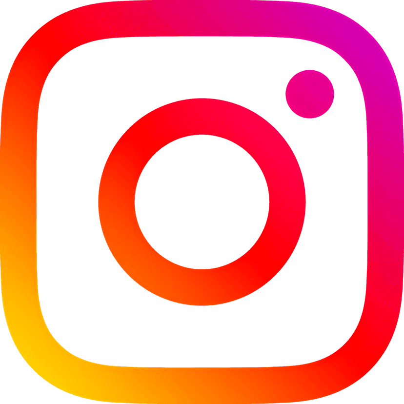 Instagram logo icon displaying vibrant purple pink orange gradient within rounded square camera silhouette.