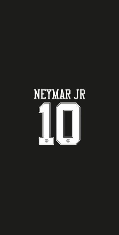 Neymar Jr's Number 10 - A Striking Black Jersey Detail