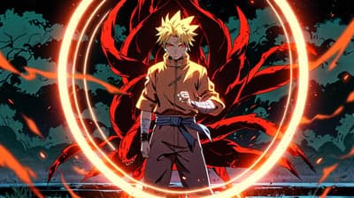 Naruto Sage Mode Kurama Chakra Mobile Wallpaper