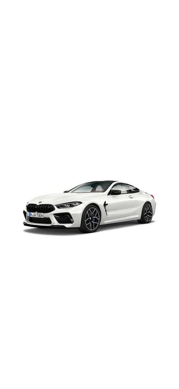 Sleek White BMW M8 Coupe Sports Car Phone Wallpaper