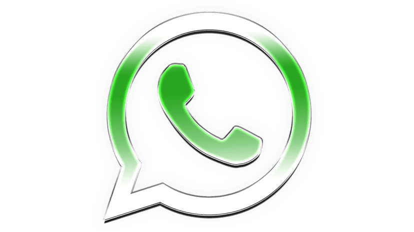WhatsApp logo png featuring a green speech bubble with a white telephone handset inside a circular border.