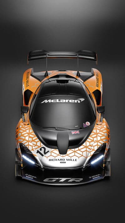 Orange McLaren Senna GTR Mobile Racing Wallpaper HD