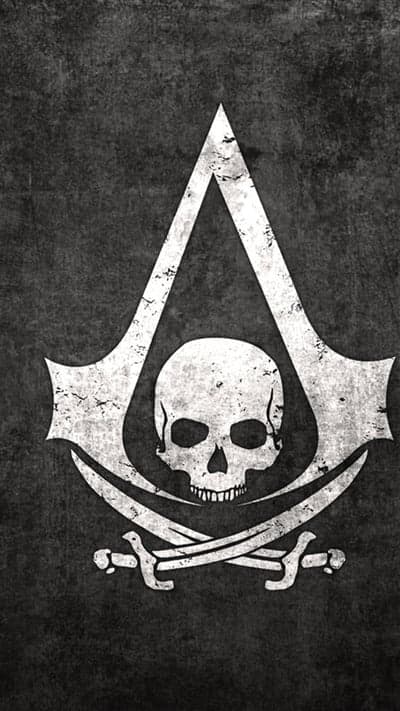 Assassin's Creed IV Black Flag Skull Emblem Wallpaper