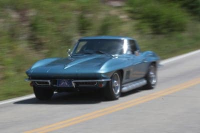 Teal Corvette Stingray Classic Car Mobile Wallpaper