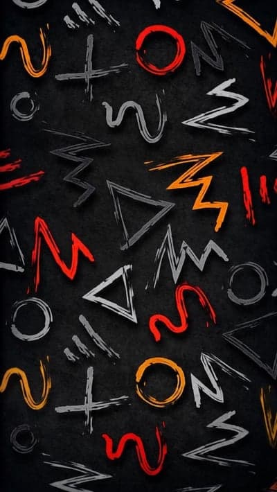 Abstract Geometric Brush Strokes on Black Background