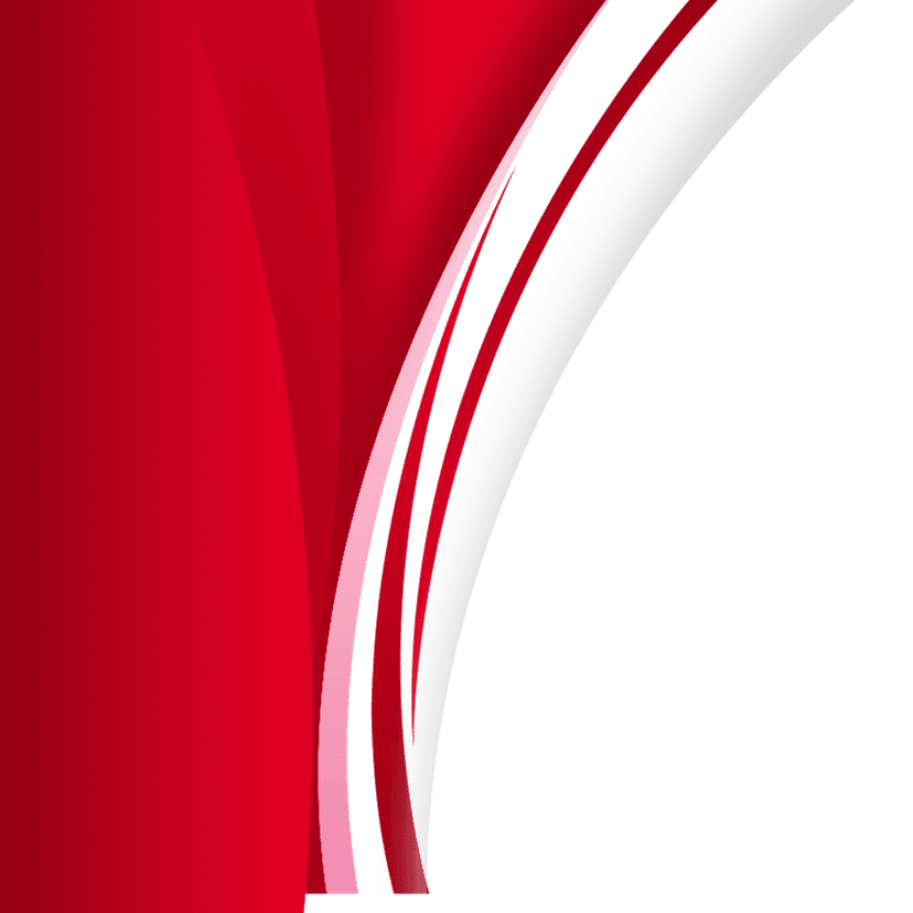 Red business card template displays a crimson rectangular shape surrounded by a thick white frame on a clear background.