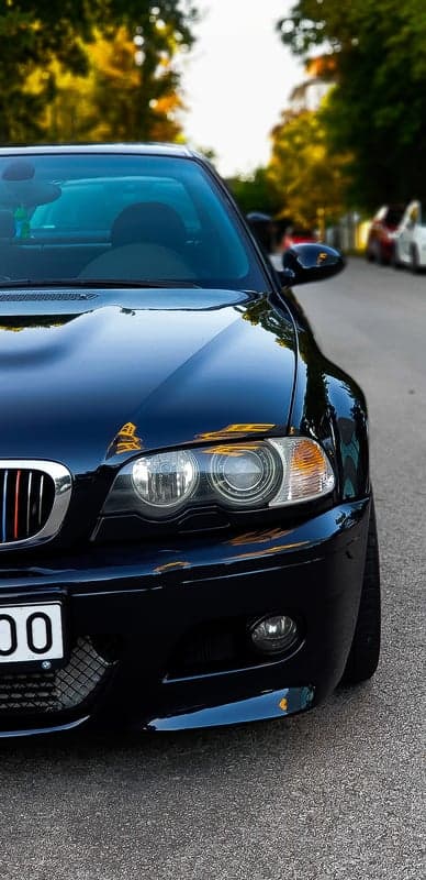 BMW M3 E46 Front Detail Dark Aesthetic Phone Backdrop
