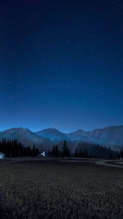 Silent Village Beneath the Midnight Sky
