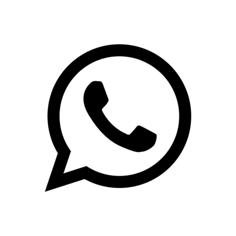 WhatsApp logo features a green speech bubble and white phone icon beside black sans serif lettering on transparency.