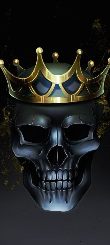 Dark Skull King Crowned with Gold
