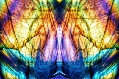 Abstract Labradorite Gemstone Macro Photography