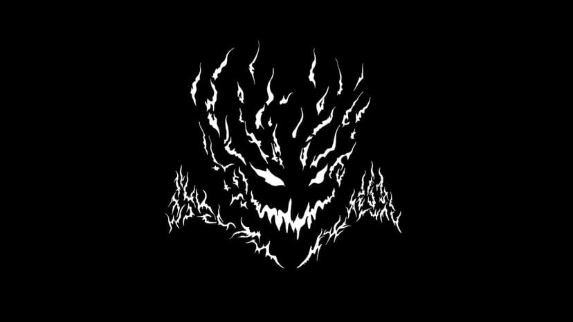 Phonk flame wallpaper featuring high contrast black and white fire wisps with sharp digital ink contours.